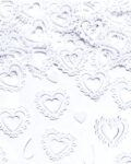 Confetti Καρδούλα Λευκή. Κονφετί μίνι λευκές καρδούλες μεταλιζέ για να στολίσετε  το τραπεζι την ημέρα του αγίου Βαλεντίνου.