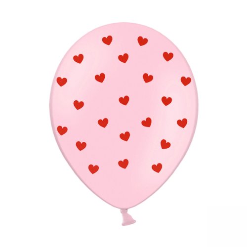 Μπαλόνια ροζ με κόκκινες καρδούλες.διακοσμήστε το πάρτι, την βάπτιση ή μια ξεχωριστή βραδιά για την αγαπημένη σας……