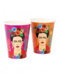 Ποτήρια Frida Χάρτινα Ποτήρια μιας χρήσης με αποτυπωμένο το πορτραίτο της αγαπημένης γνωστής καλλιτέχνιδας Frida Kahlo.