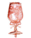 Μπαλόνι Pink Birthday Glass