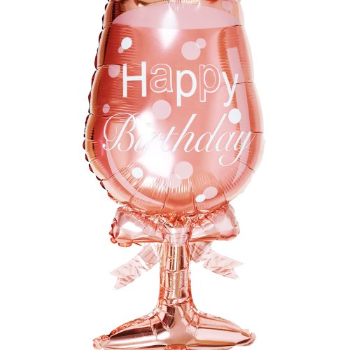 Μπαλόνι Pink Birthday Glass