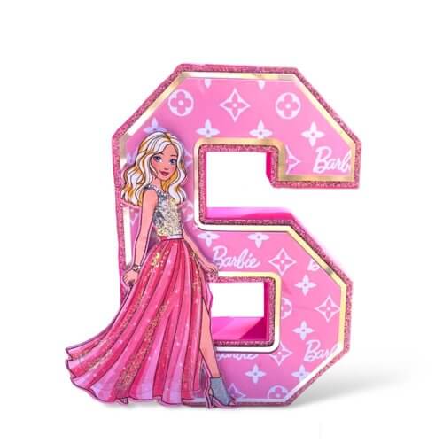 Barbie Διακοσμητικό Nούμερο. Πάρτυ θέμα Barbie